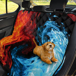 Red And Blue Twin Flame Print Pet Car Back Seat Cover