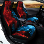 Red And Blue Twin Flame Print Universal Fit Car Seat Covers