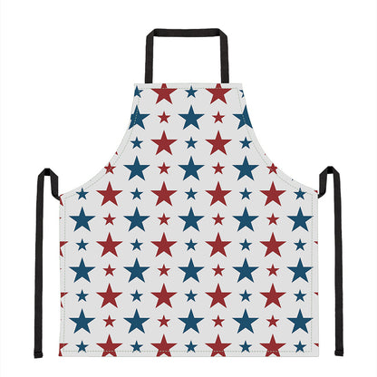 Red And Blue USA Star Pattern Print Apron