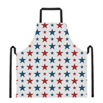 Red And Blue USA Star Pattern Print Apron