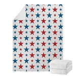 Red And Blue USA Star Pattern Print Blanket