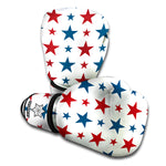 Red And Blue USA Star Pattern Print Boxing Gloves