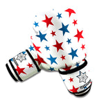 Red And Blue USA Star Pattern Print Boxing Gloves