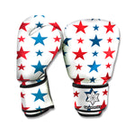Red And Blue USA Star Pattern Print Boxing Gloves