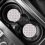 Red And Blue USA Star Pattern Print Car Coasters