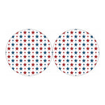 Red And Blue USA Star Pattern Print Car Coasters