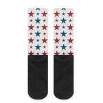 Red And Blue USA Star Pattern Print Crew Socks