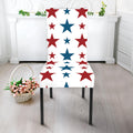 Red And Blue USA Star Pattern Print Dining Chair Slipcover