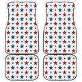 Red And Blue USA Star Pattern Print Front and Back Car Floor Mats