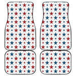Red And Blue USA Star Pattern Print Front and Back Car Floor Mats