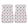 Red And Blue USA Star Pattern Print Front Car Floor Mats