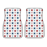 Red And Blue USA Star Pattern Print Front Car Floor Mats
