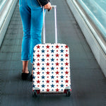 Red And Blue USA Star Pattern Print Luggage Cover
