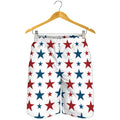 Red And Blue USA Star Pattern Print Men's Shorts
