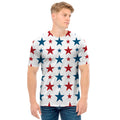 Red And Blue USA Star Pattern Print Men's T-Shirt