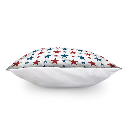 Red And Blue USA Star Pattern Print Pillow Cover