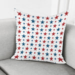 Red And Blue USA Star Pattern Print Pillow Cover