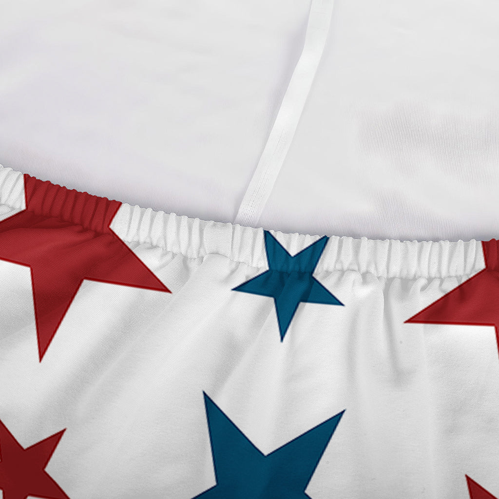 Red And Blue USA Star Pattern Print Sofa Cover