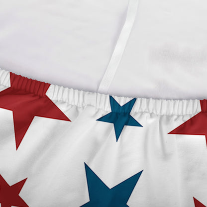 Red And Blue USA Star Pattern Print Sofa Cover