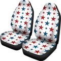 Red And Blue USA Star Pattern Print Universal Fit Car Seat Covers