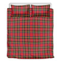 Red And Green Scottish Tartan Print Duvet Cover Bedding Set