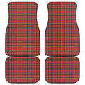 Red And Green Scottish Tartan Print Front and Back Car Floor Mats