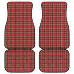 Red And Green Scottish Tartan Print Front and Back Car Floor Mats