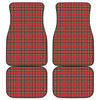 Red And Green Scottish Tartan Print Front and Back Car Floor Mats