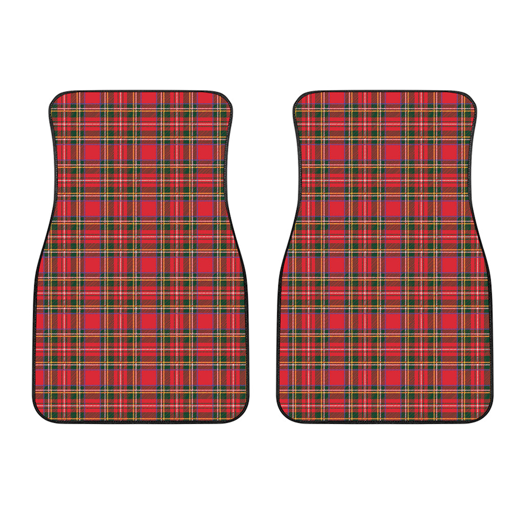 Red And Green Scottish Tartan Print Front Car Floor Mats