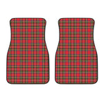 Red And Green Scottish Tartan Print Front Car Floor Mats