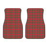 Red And Green Scottish Tartan Print Front Car Floor Mats