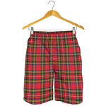 Red And Green Scottish Tartan Print Men's Shorts