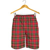 Red And Green Scottish Tartan Print Men's Shorts