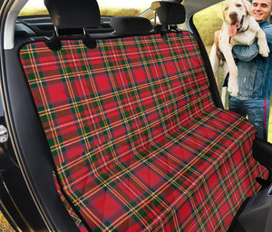 Red And Green Scottish Tartan Print Pet Car Back Seat Cover