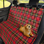 Red And Green Scottish Tartan Print Pet Car Back Seat Cover