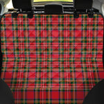 Red And Green Scottish Tartan Print Pet Car Back Seat Cover