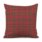 Red And Green Scottish Tartan Print Pillow Cover