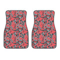 Red And Grey Digital Camo Pattern Print Front Car Floor Mats