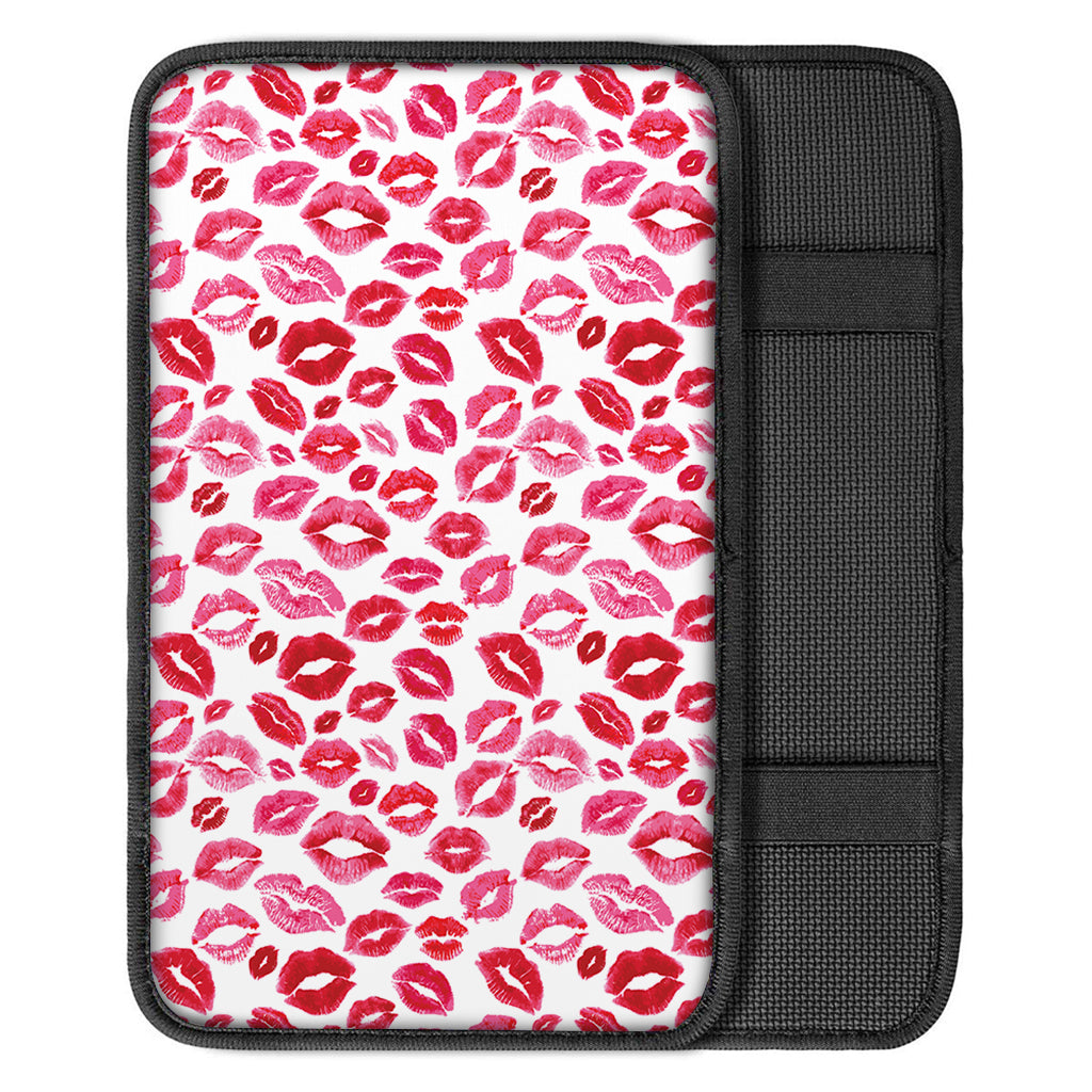 Red And Pink Lips Pattern Print Car Center Console Cover