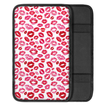Red And Pink Lips Pattern Print Car Center Console Cover
