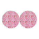 Red And Pink Lips Pattern Print Car Coasters