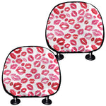 Red And Pink Lips Pattern Print Car Headrest Covers