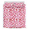 Red And Pink Lips Pattern Print Duvet Cover Bedding Set