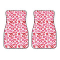 Red And Pink Lips Pattern Print Front Car Floor Mats