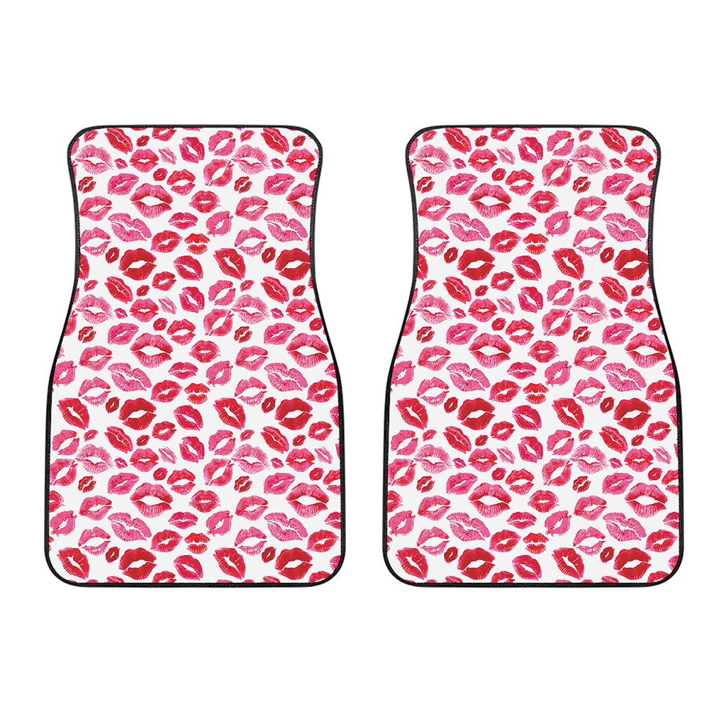 Red And Pink Lips Pattern Print Front Car Floor Mats