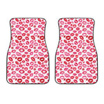 Red And Pink Lips Pattern Print Front Car Floor Mats