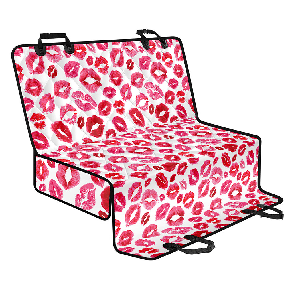 Red And Pink Lips Pattern Print Pet Car Back Seat Cover