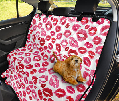 Red And Pink Lips Pattern Print Pet Car Back Seat Cover