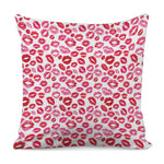Red And Pink Lips Pattern Print Pillow Cover
