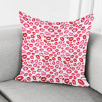 Red And Pink Lips Pattern Print Pillow Cover